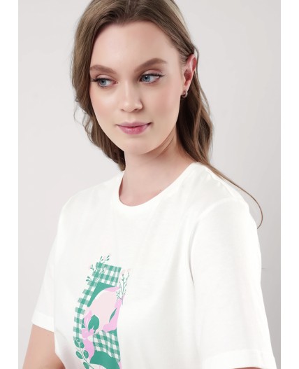 CLE LP25-968 Пижама жен. Home line ВЛ25, молочный/св.зелёный