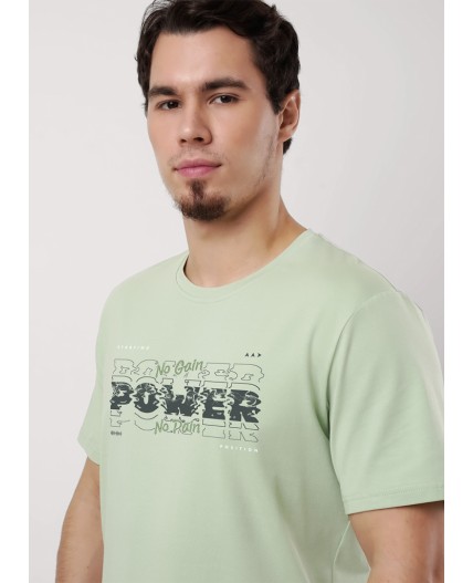 CLE MF550222 Футболка муж., св.зелёный