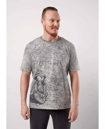 CLE MF550541 Футболка муж., св.бежевый/т.серый