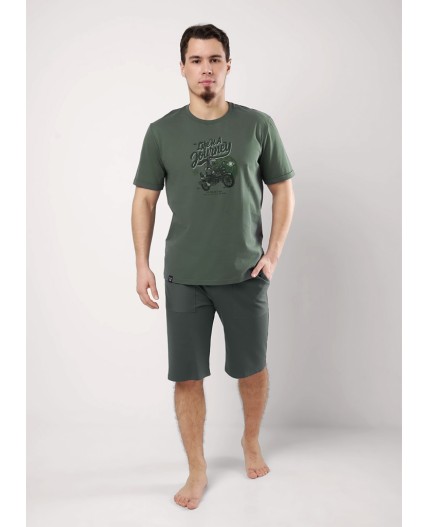 CLE MHP550822/1 Набор одежды муж., зелёный/т.серый