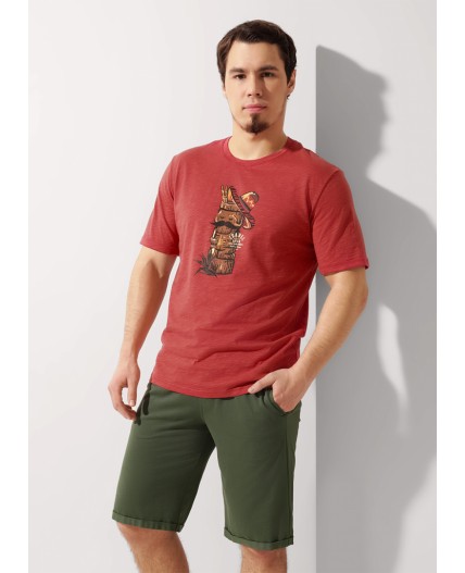 CLE MHP551112/1 Набор одежды муж., красный/т.зелёный