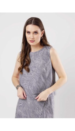 CLE Блузка жен. 253226/178штн, т.синий/молочный