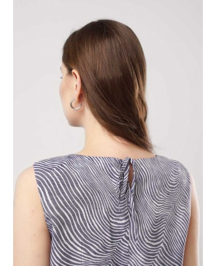 CLE Блузка жен. 253226/178штн, т.синий/молочный