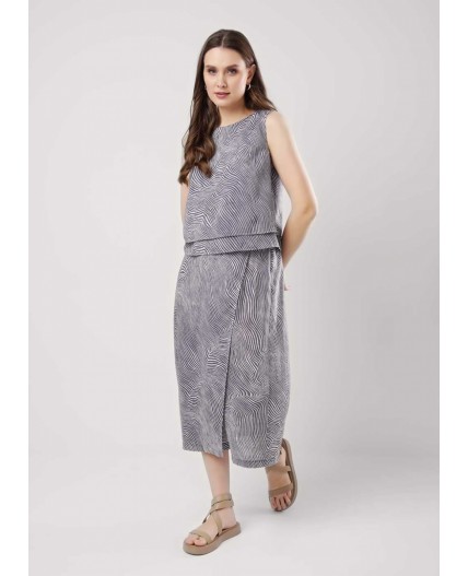 CLE Блузка жен. 253226/178штн, т.синий/молочный