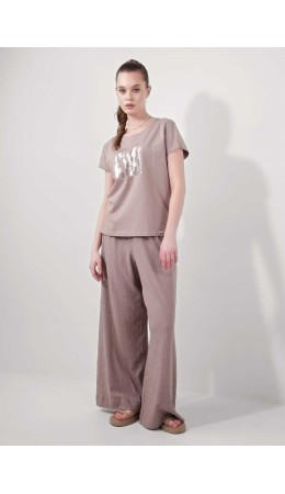 CLE Брюки жен. 256911/177эф, т.бежевый