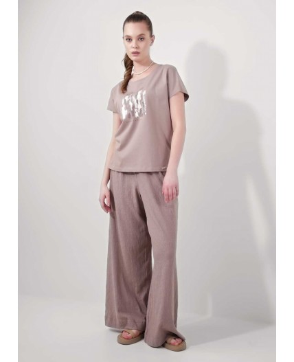 CLE Брюки жен. 256911/177эф, т.бежевый