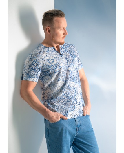 CLE Джемпер муж. 552379/31он, белый/голубой