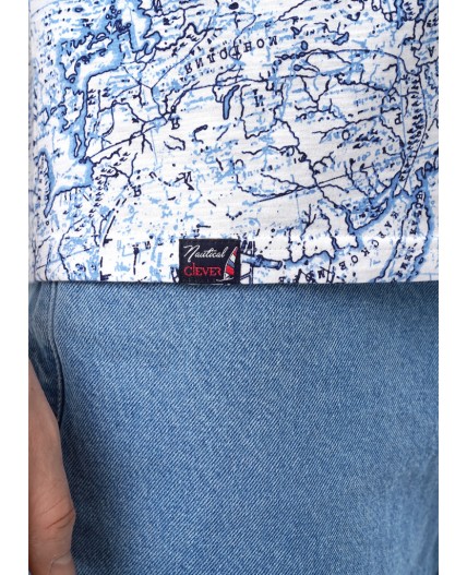 CLE Джемпер муж. 552379/31он, белый/голубой