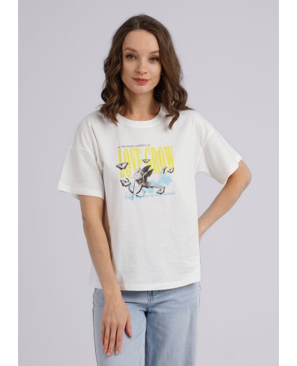 CLE Футболка жен. 246136кк_п, молочный