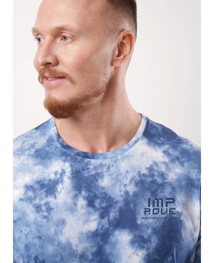 CLE Футболка муж. 551880/22кдн maxi_п, молочный/синий