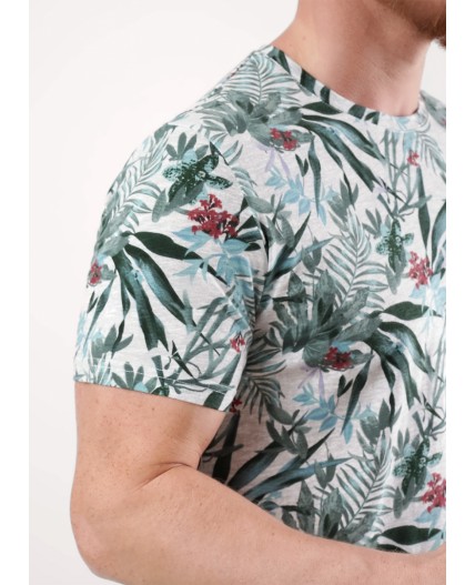 CLE Футболка муж. 551880/22он, молочный/зелёный