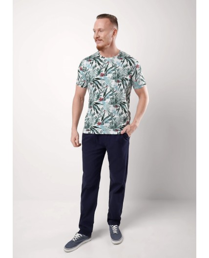 CLE Футболка муж. 551880/22он maxi, молочный/зелёный