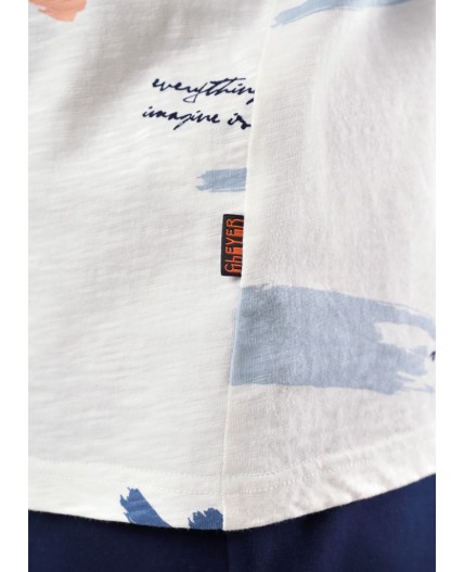 CLE Футболка муж. 552301/21он_п1, молочный/синий