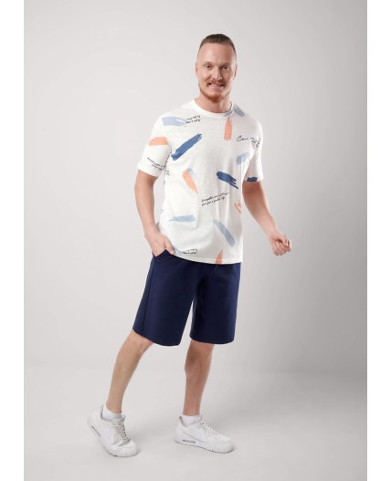 CLE Футболка муж. 552301/21он_п1, молочный/синий