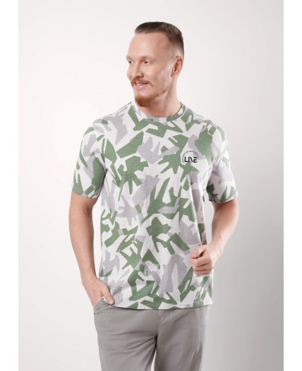 CLE Футболка муж. 552301/23он_п, св.серый/зелёный