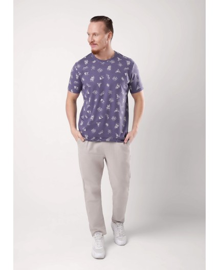 CLE Футболка муж. 552364/30он maxi, т.серый/белый