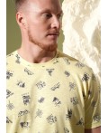 CLE Футболка муж. 552364/30он maxi, св.жёлтый/т.серый