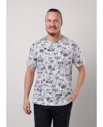 CLE Футболка муж. 552371/01злн_п, белый/т.синий