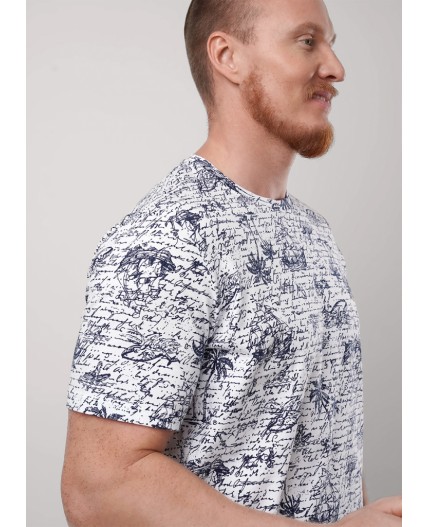 CLE Футболка муж. 552371/01злн_п, белый/т.синий