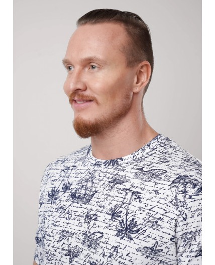 CLE Футболка муж. 552371/01злн_п, белый/т.синий