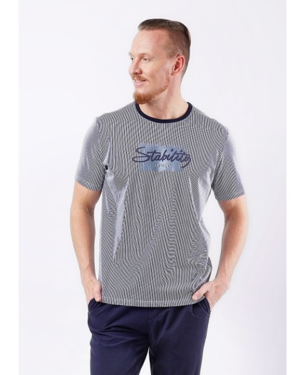 CLE Футболка муж. 552383/01кдн_п, белый/т.синий