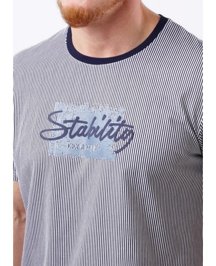 CLE Футболка муж. 552383/01кдн_п, белый/т.синий