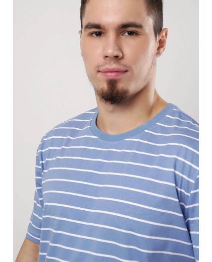 CLE Футболка муж. 552480/18кдн, т.голубой/молочный