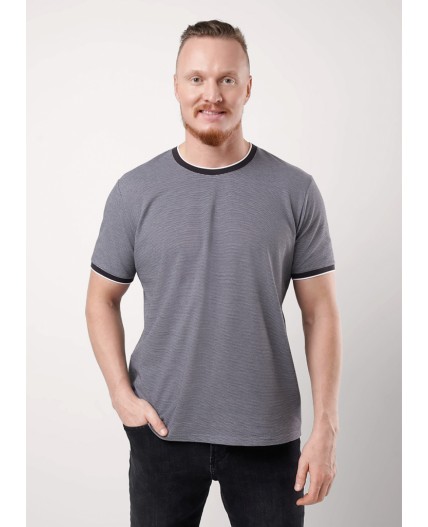 CLE Футболка муж. 552538/23кжн, т.серый/белый