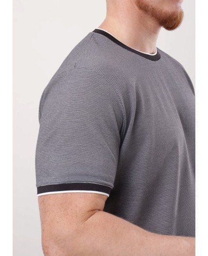 CLE Футболка муж. 552538/23кжн, т.серый/белый