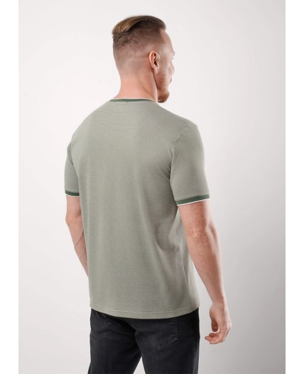 CLE Футболка муж. 552538/23кжн, хаки/белый