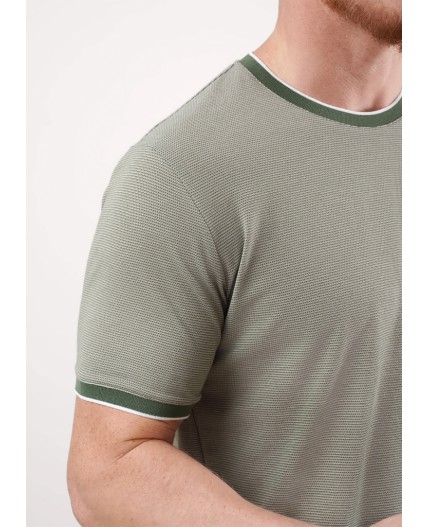 CLE Футболка муж. 552538/23кжн, хаки/белый