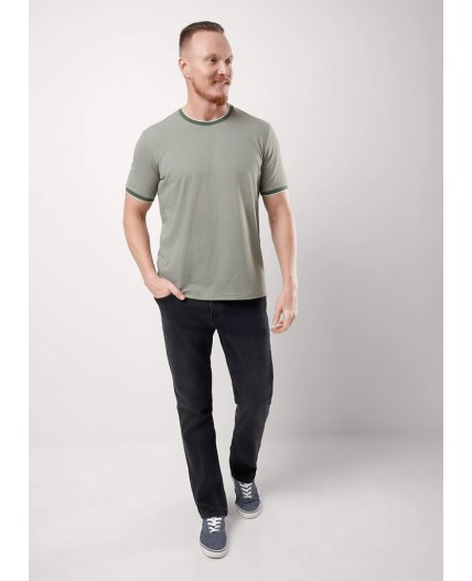 CLE Футболка муж. 552538/23кжн, хаки/белый