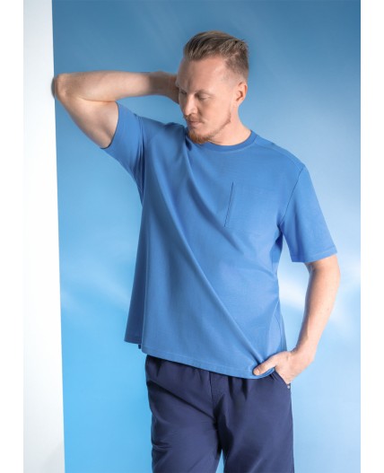 CLE Футболка муж. 552564/31шаф maxi, т.голубой