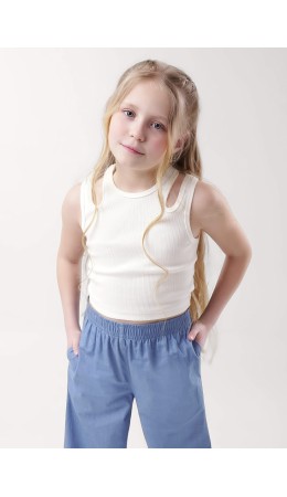 CLE Майка дев. укор. 856675/18ш, молочный