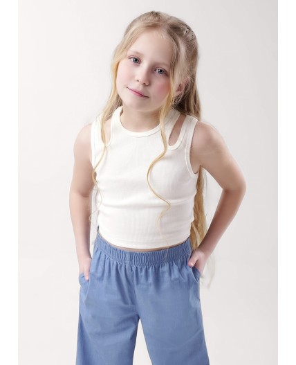 CLE Майка дев. укор. 856675/18ш, молочный