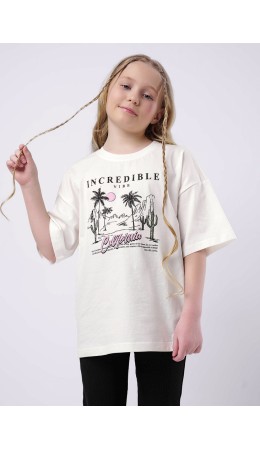 CLE Футболка дев. 856885/19кд_п, молочный