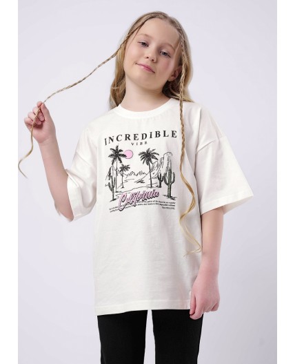 CLE Футболка дев. 856885/19кд_п, молочный