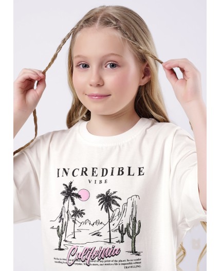 CLE Футболка дев. 856885/19кд_п, молочный