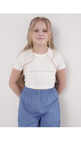 CLE Футболка дев. 857033/18р, молочный