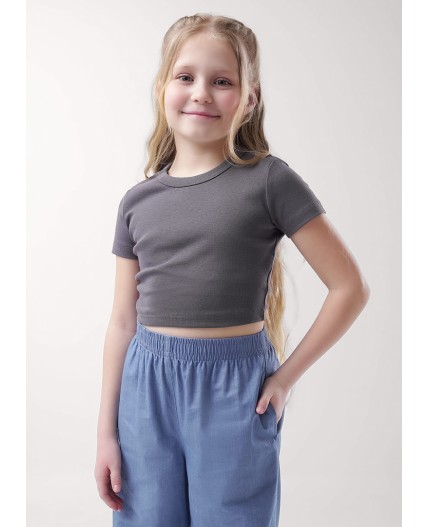 CLE Футболка дев. 857033/18р, т.серый