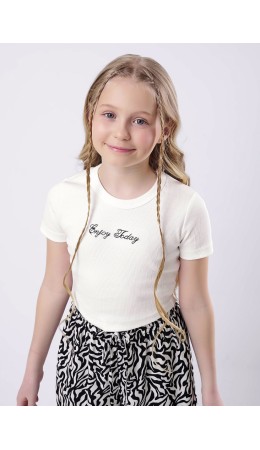 CLE Футболка дев. 857049/19ш, молочный