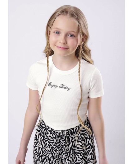 CLE Футболка дев. 857049/19ш, молочный