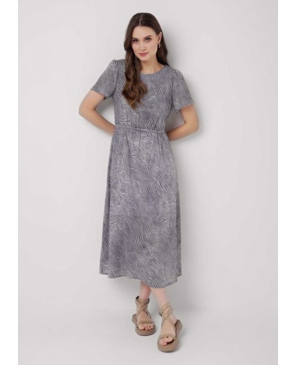 CLE Платье жен. 253230/178штн, т.синий/молочный