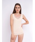 CLE LM002у майка жен.кружево, св.бежевый