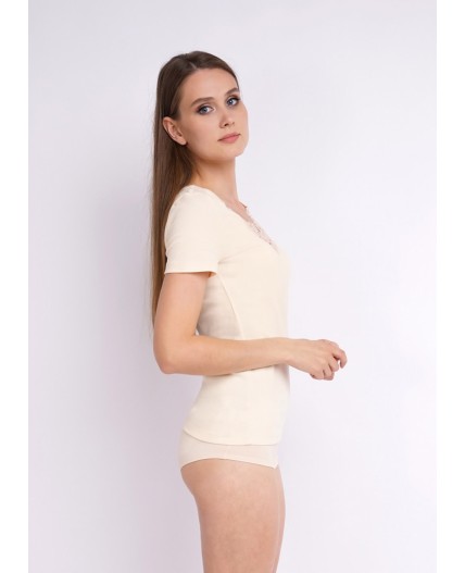 CLE LM002у майка жен.кружево, св.бежевый