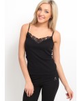 CLE LM007-1у майка жен.кружево, чёрный