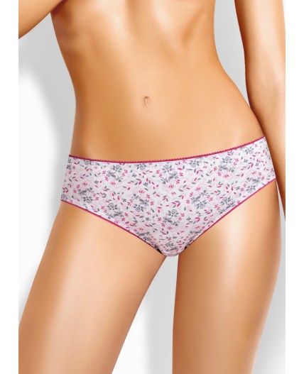 CLE B1182/1 Трусы жен. Флора, молочный/малиновый
