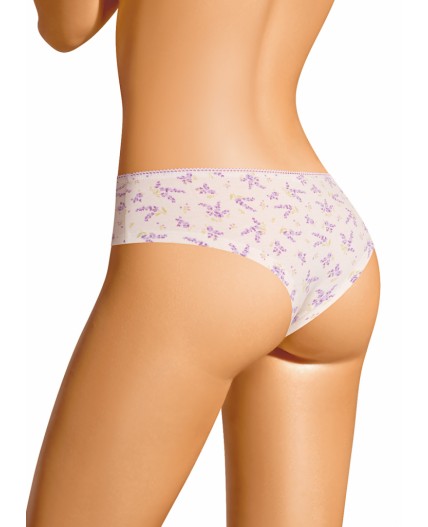 CLE BR1161/1 Трусы жен. Люпины, молочный/св.фиолетовый