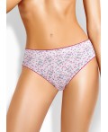 CLE C1182/1 Трусы жен. Флора, молочный/малиновый