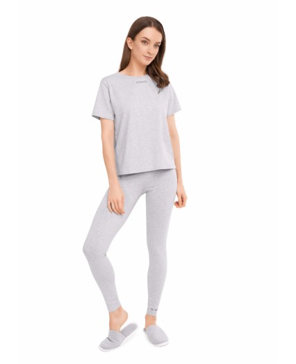 CLE LL11-300/1у Лосины жен.длинные (Цветная база), меланж св.серый